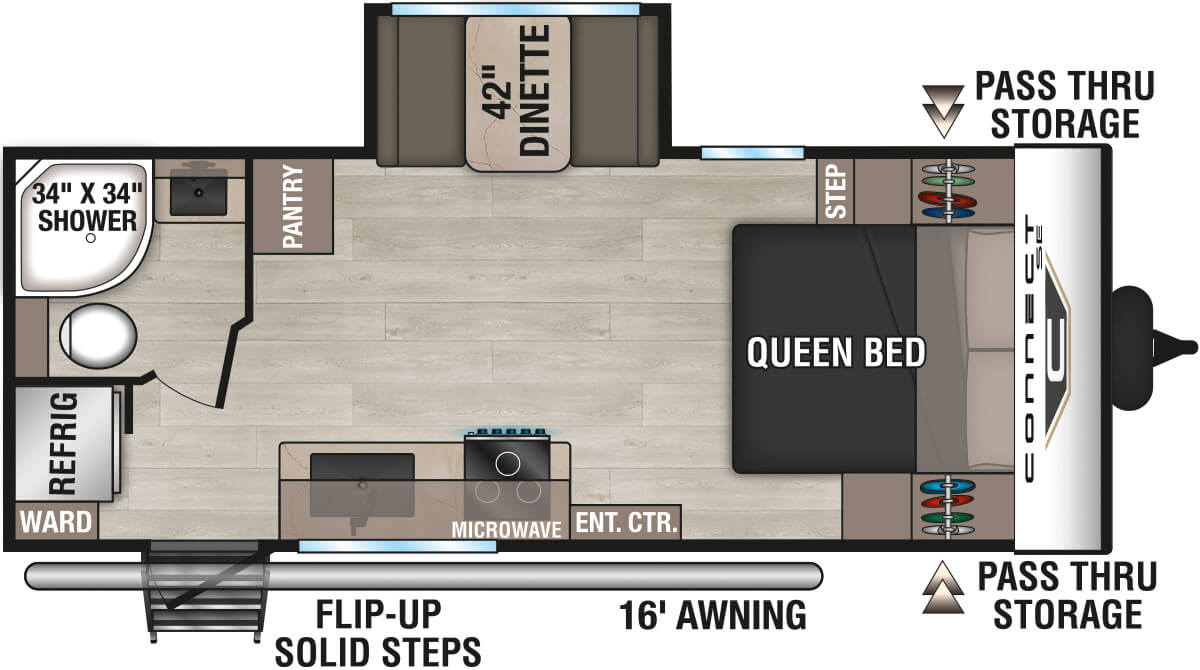 2027 KZ RV Connect SE C201MLSE Travel Trailer Floorplan