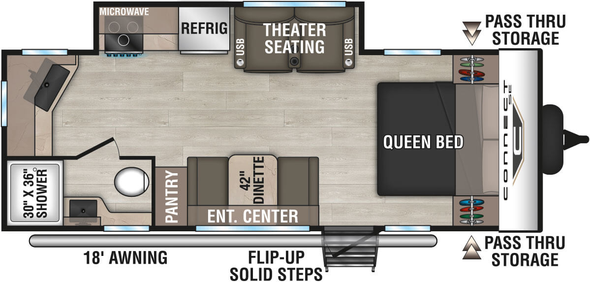 2027 KZ RV Connect SE C211MKSE Travel Trailer Floorplan