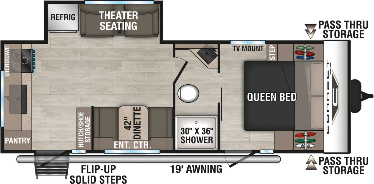 2027 KZ RV Connect SE C221RKSE Travel Trailer Floorplan