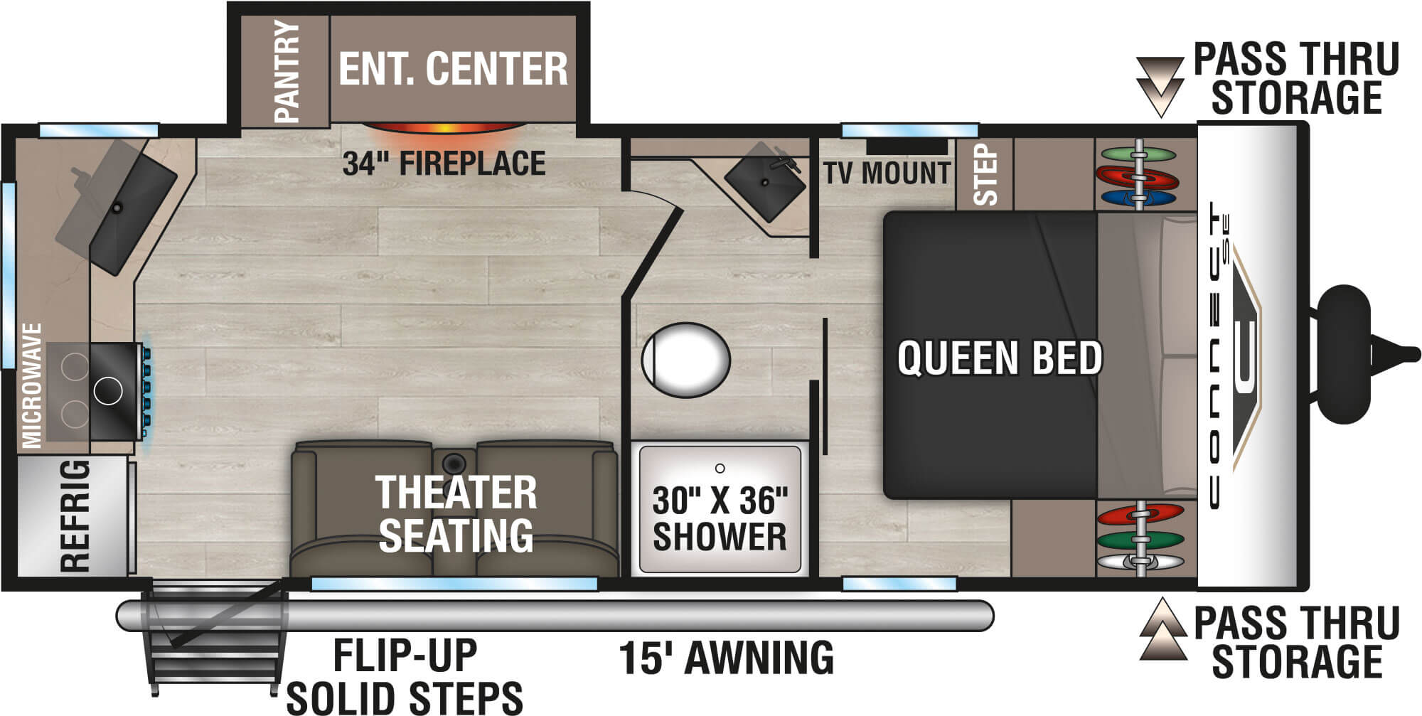2027 KZ RV Connect SE C191RKSE Travel Trailer Floorplan