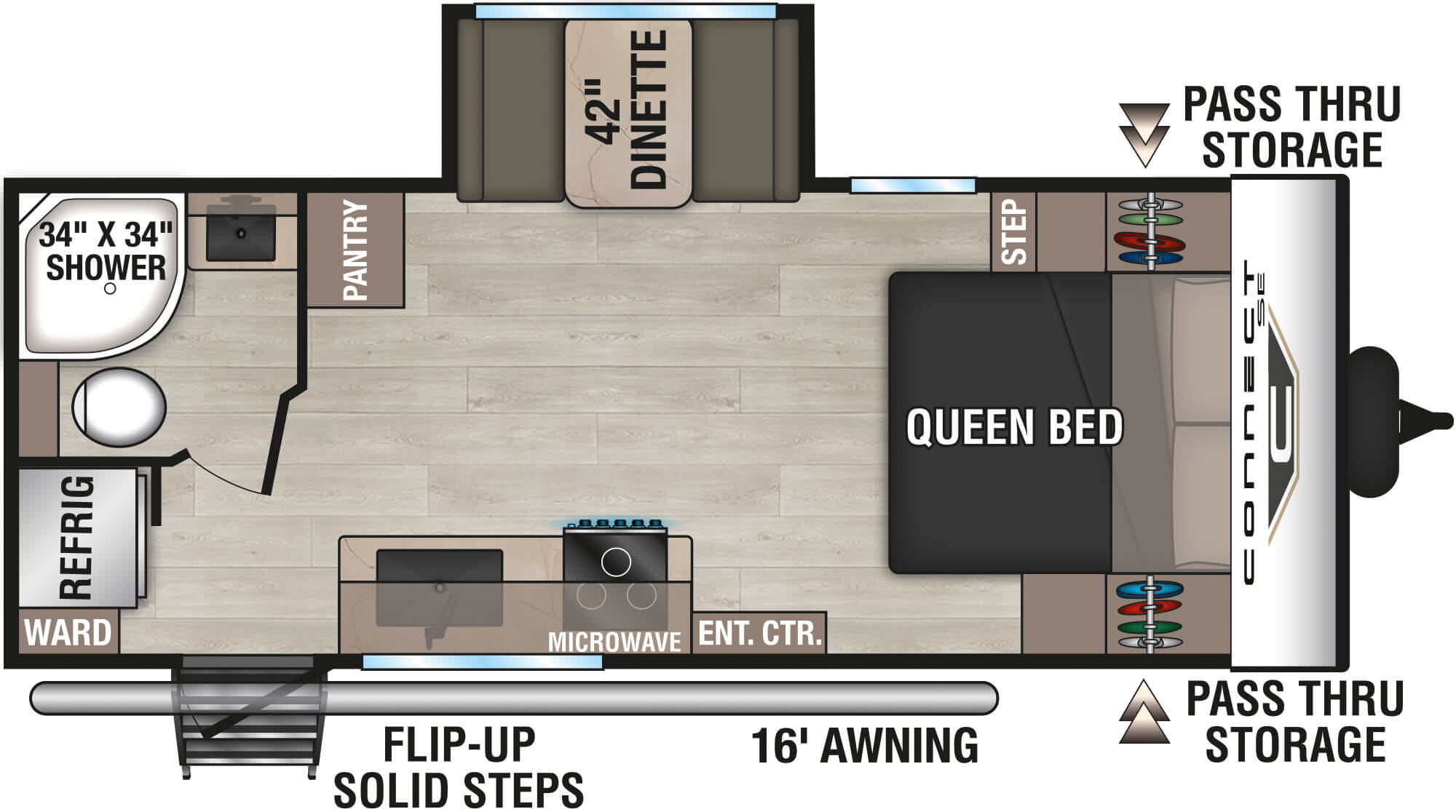 2027 KZ RV Connect SE C201MLSE Travel Trailer Floorplan