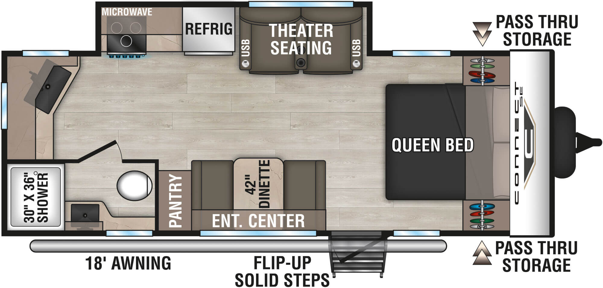 2027 KZ RV Connect SE C211MKSE Travel Trailer Floorplan