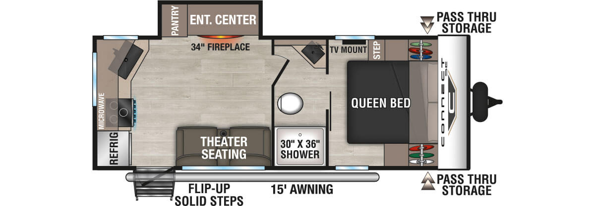 2027 KZ RV Connect SE C191RKSE Travel Trailer Floorplan