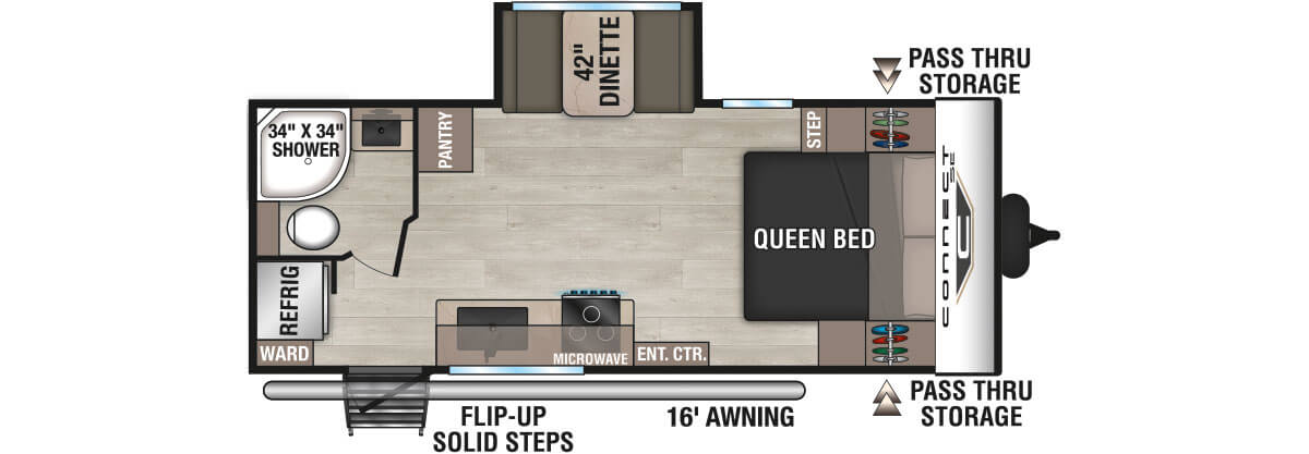 2027 KZ RV Connect SE C201MLSE Travel Trailer Floorplan