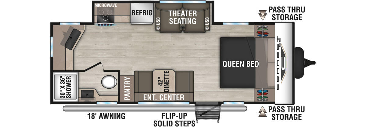 2027 KZ RV Connect SE C211MKSE Travel Trailer Floorplan