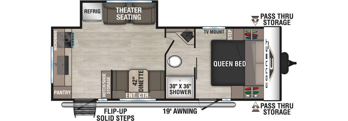 2027 KZ RV Connect SE C221RKSE Travel Trailer Floorplan