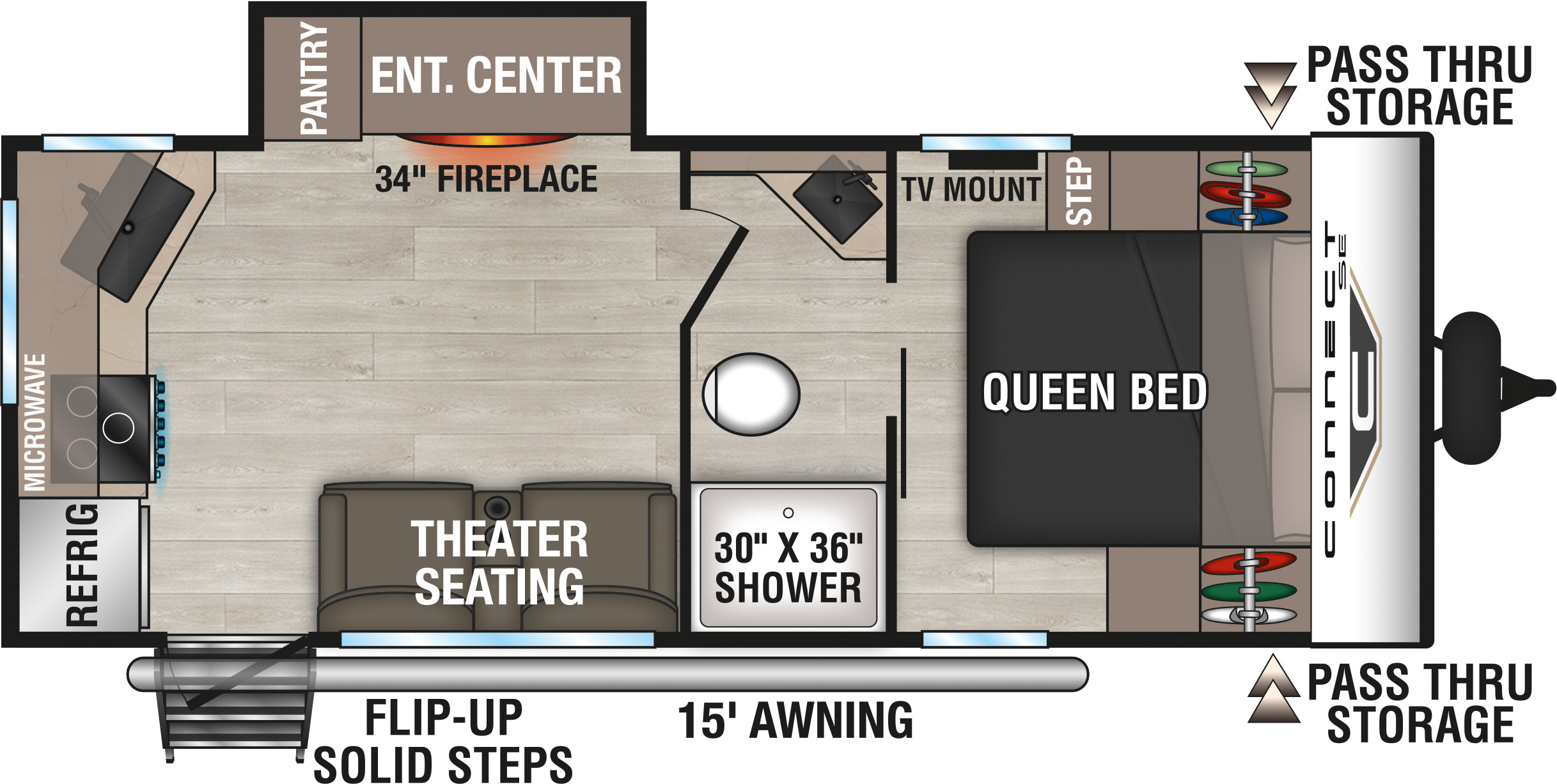 2027 KZ RV Connect SE C191RKSE Travel Trailer Floorplan