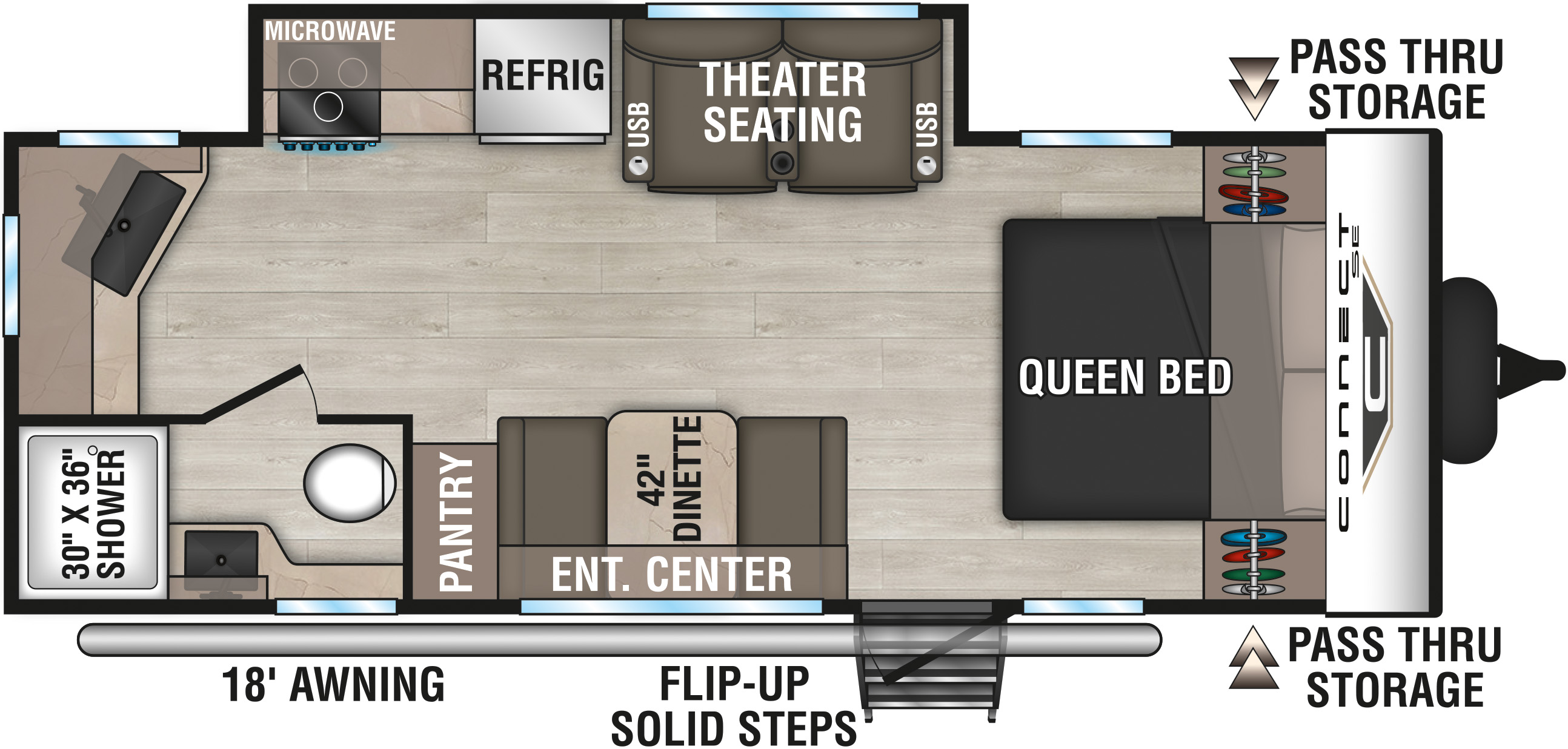 2027 KZ RV Connect SE C211MKSE Travel Trailer Floorplan