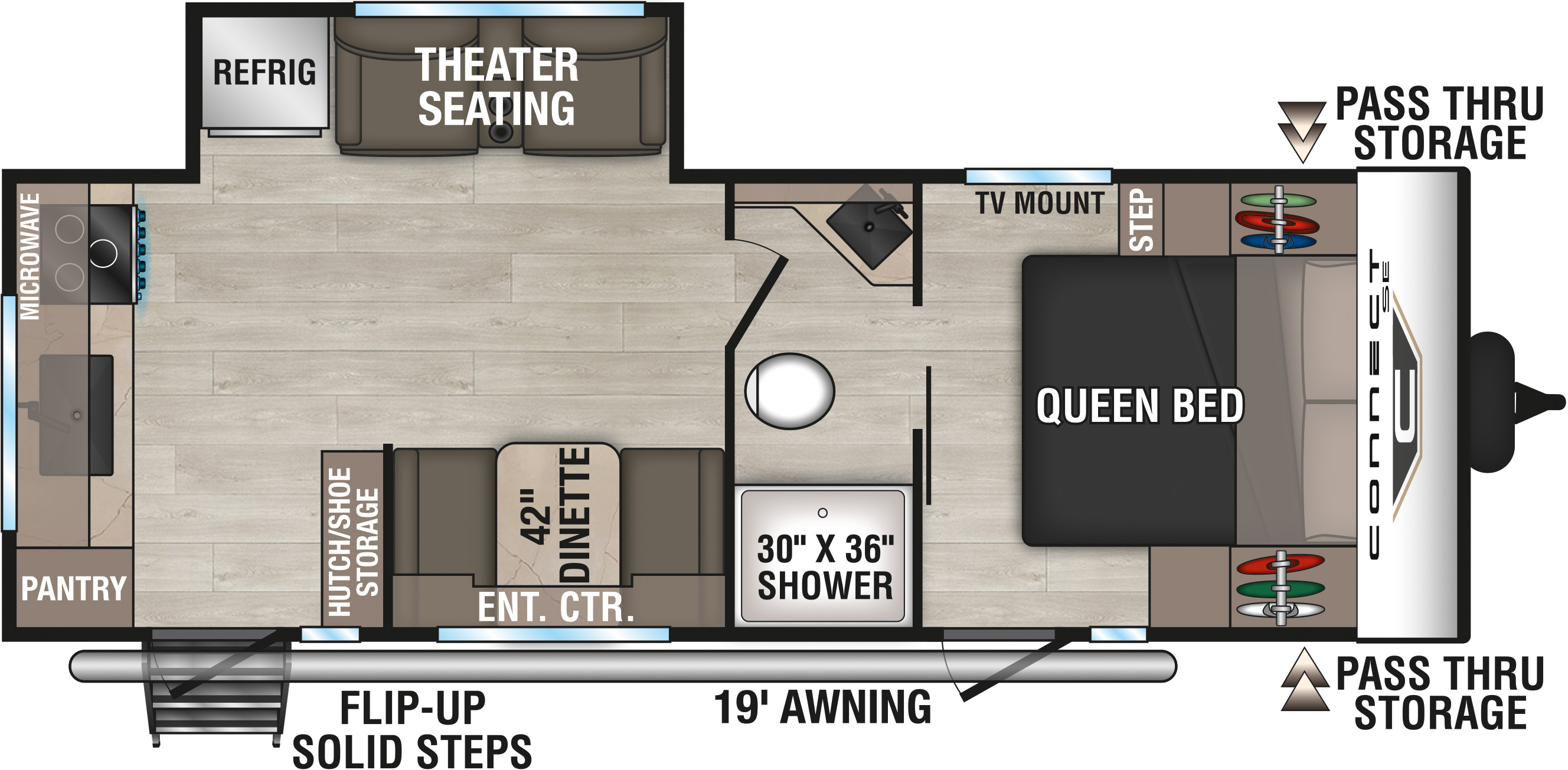 2027 KZ RV Connect SE C221RKSE Travel Trailer Floorplan
