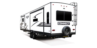 2023 KZ RV Connect C313MK Travel Trailer Exterior Rear 3-4 Off Door Side