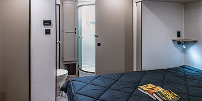 2024 KZ RV Connect C262RLK Travel Trailer Bedroom and Bathroom