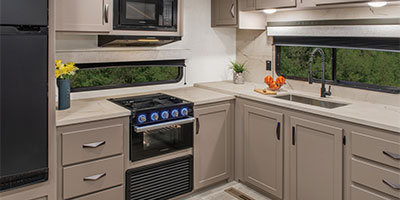 2024 KZ RV Connect C302FBK Travel Trailer Kitchen Cabinets