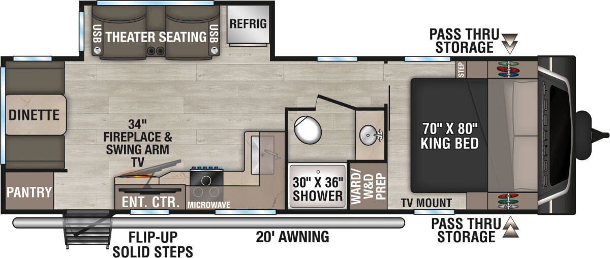 2026 KZ RV Connect C271RL Travel Trailer Floorplan