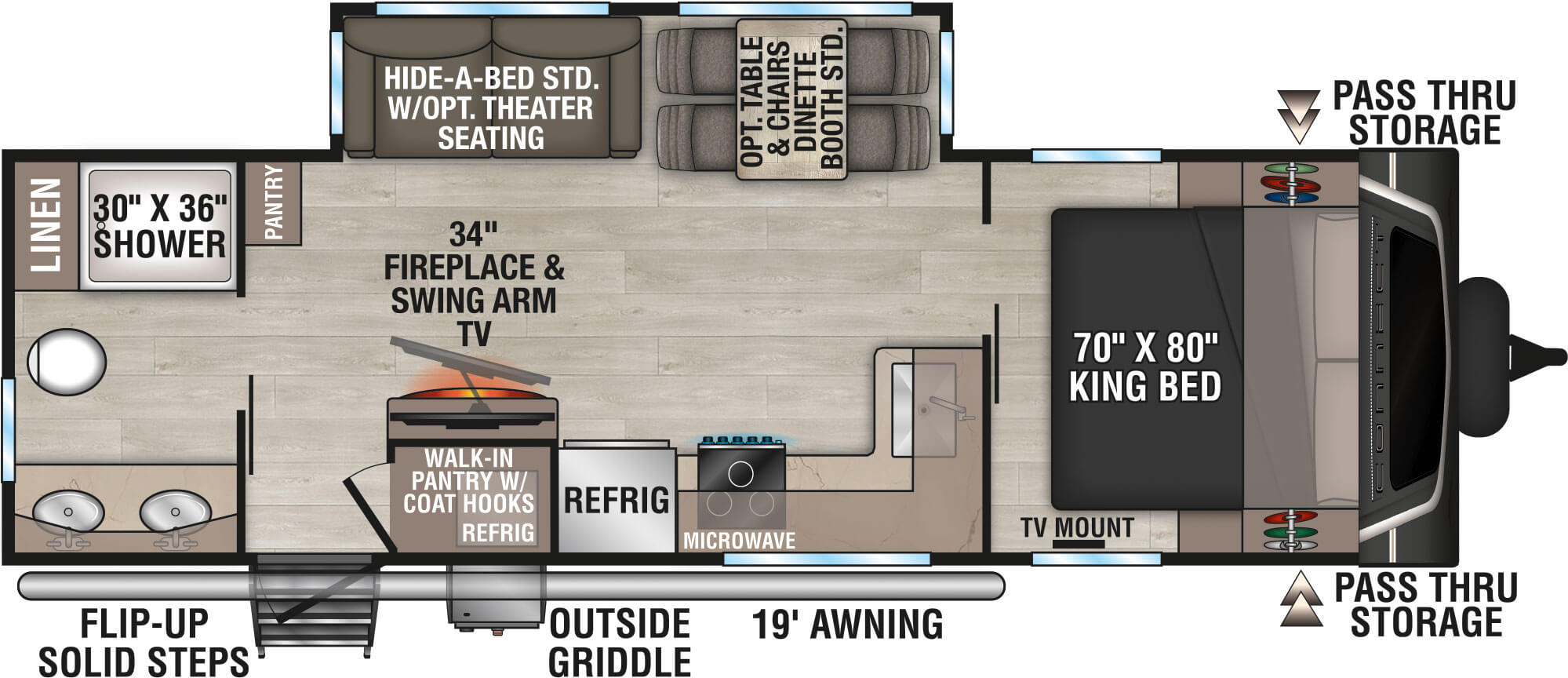 2026 KZ RV Connect C261RB Travel Trailer Floorplan