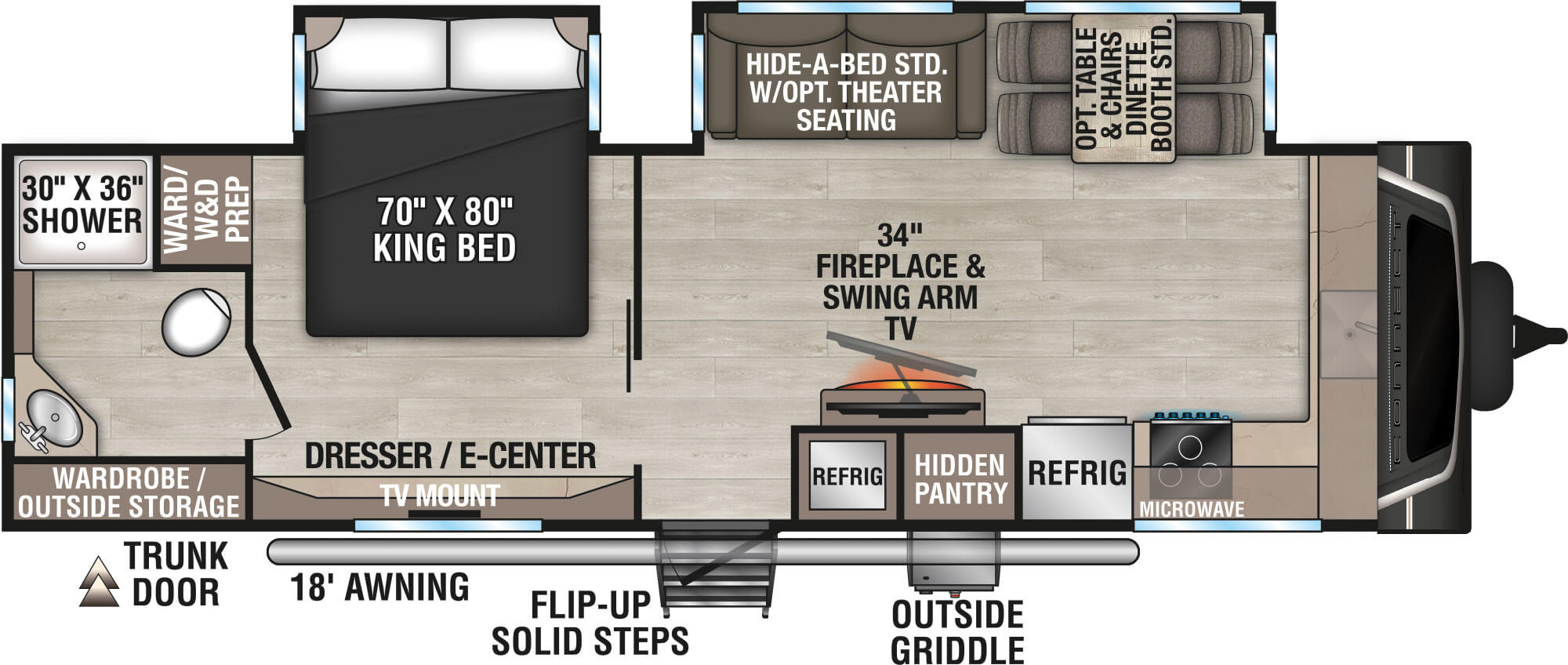 2026 KZ RV Connect C282FKK Travel Trailer Floorplan