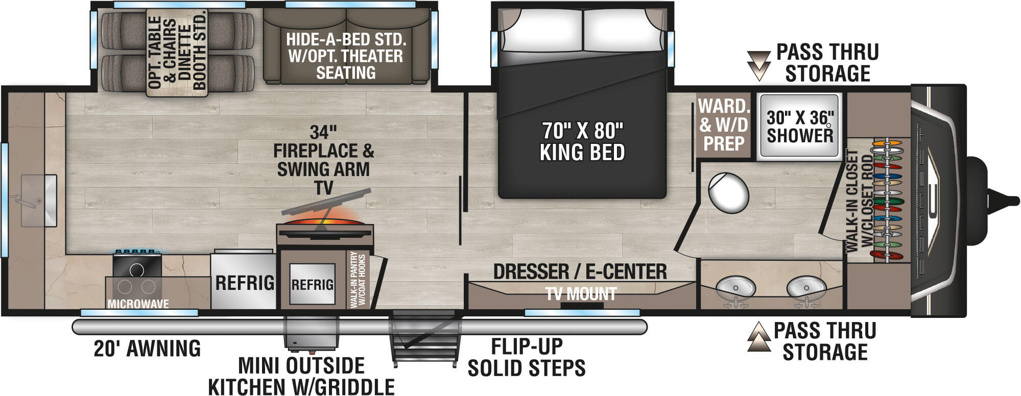 2026 KZ RV Connect C302FBK Travel Trailer Floorplan