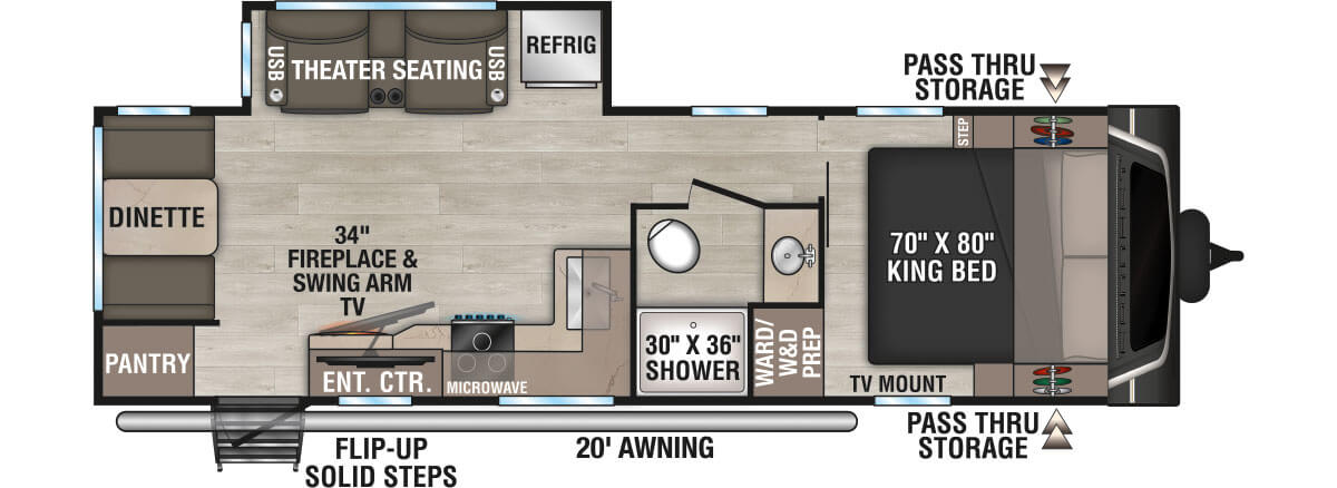 2026 KZ RV Connect C271RL Travel Trailer Floorplan