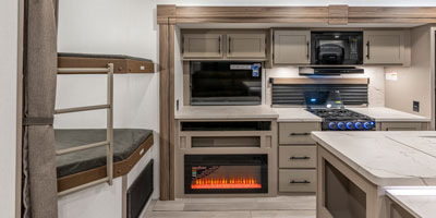 2026 KZ RV Connect C252BH Travel Trailer Entertainment Center Fireplace