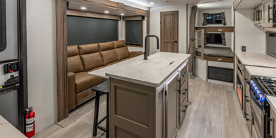 2026 KZ RV Connect C252BH Travel Trailer Living Room and Island