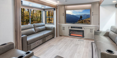 2026 KZ RV Connect C312RE Travel Trailer Living Room Entertainment Center