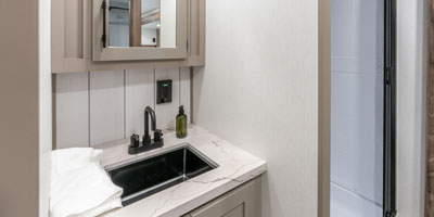 2026 KZ RV Connect C333RLK Travel Trailer Bathroom Vanity and Sink