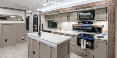 2026 KZ RV Connect C333RLK Travel Trailer Kitchen Slide and Island