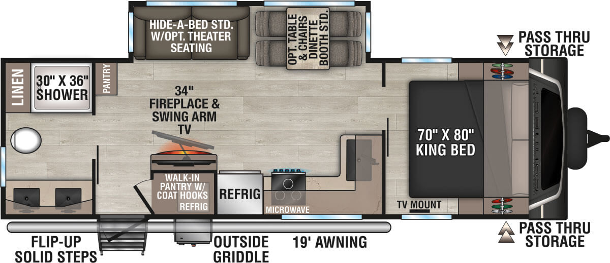 2027 KZ RV Connect C261RB Travel Trailer Floorplan