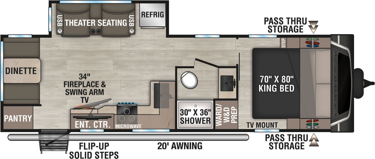2027 KZ RV Connect C271RL Travel Trailer Floorplan
