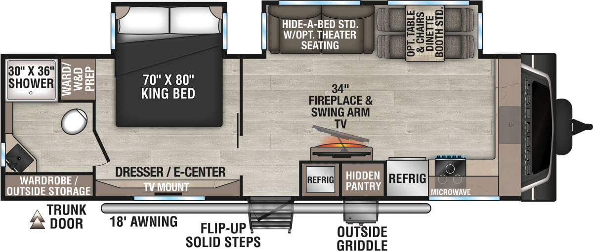 2027 KZ RV Connect C282FKK Travel Trailer Floorplan