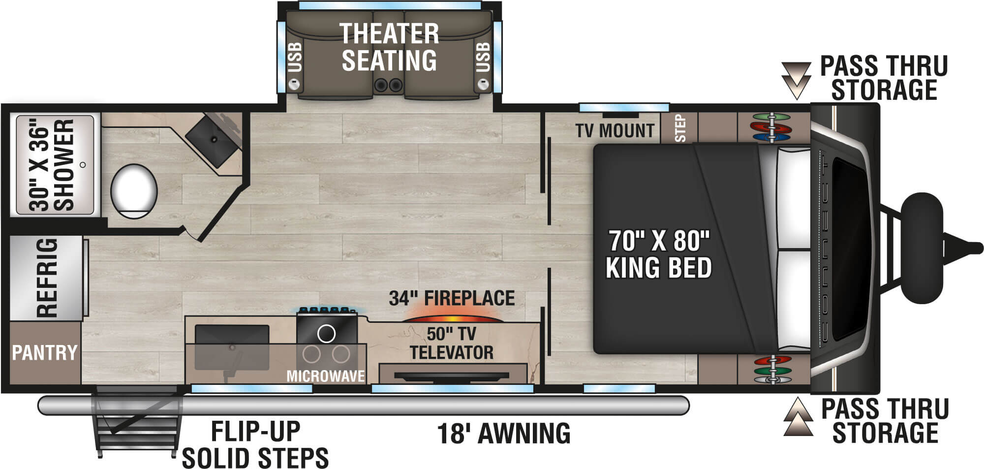 2027 KZ RV Connect C221ML Travel Trailer Floorplan