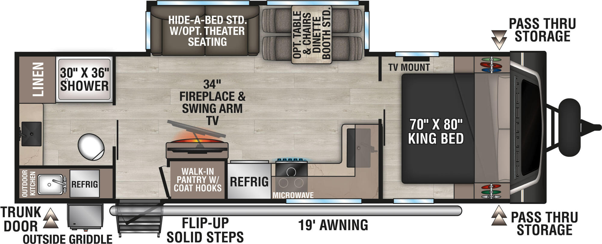 2027 KZ RV Connect C271RBK Travel Trailer Floorplan