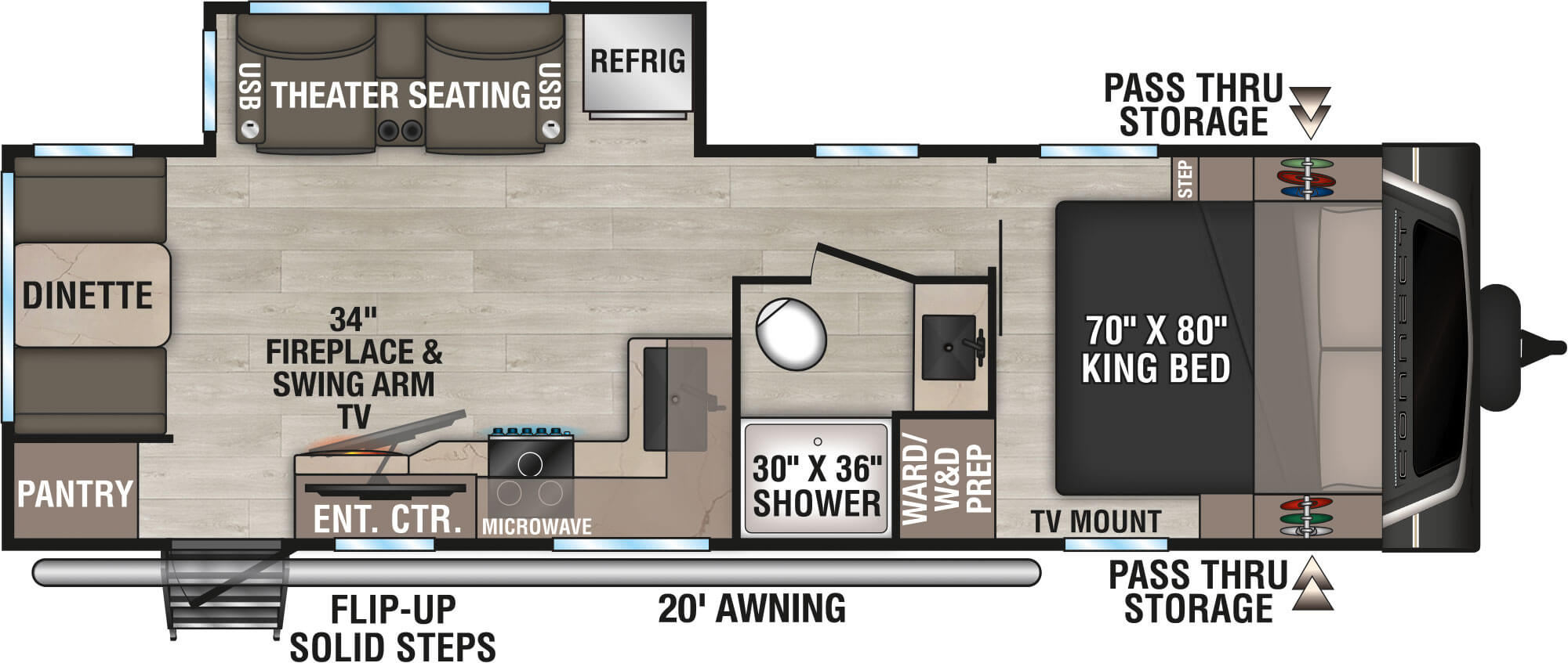 2027 KZ RV Connect C271RL Travel Trailer Floorplan