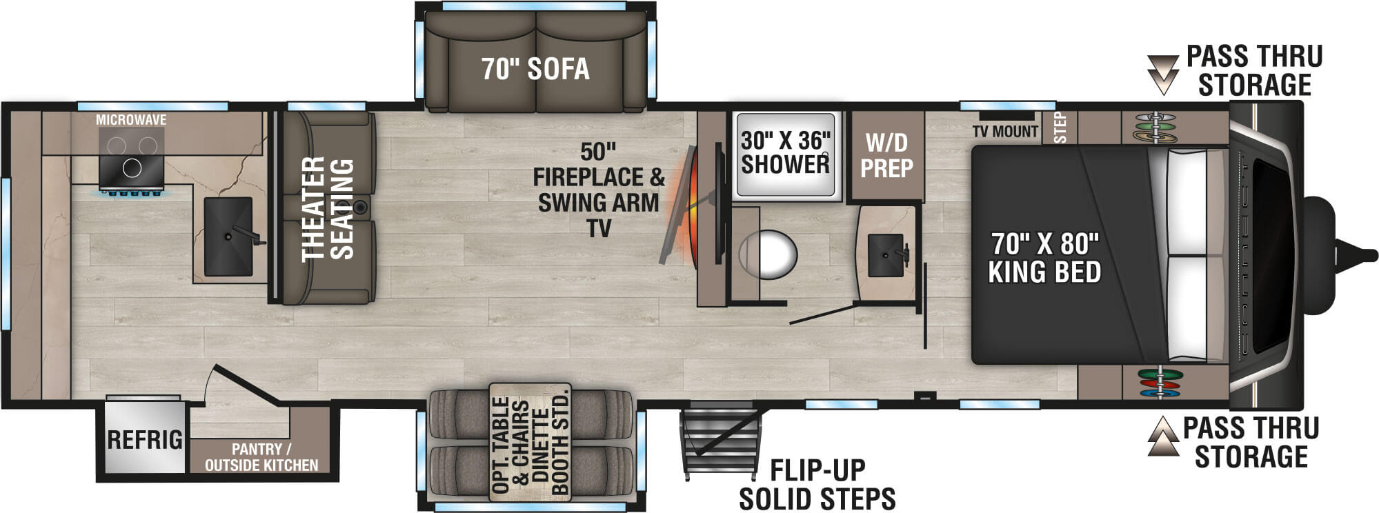 2027 KZ RV Connect C303RK Travel Trailer Floorplan