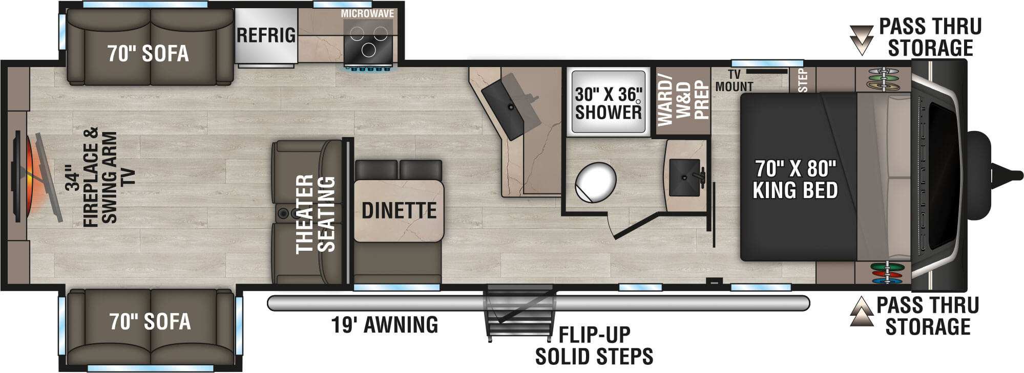 2027 KZ RV Connect C312RE Travel Trailer Floorplan