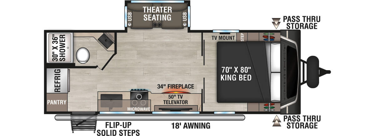 2027 KZ RV Connect C221ML Travel Trailer Floorplan
