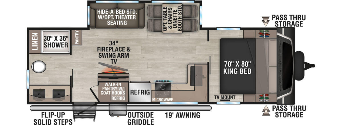 2027 KZ RV Connect C261RB Travel Trailer Floorplan