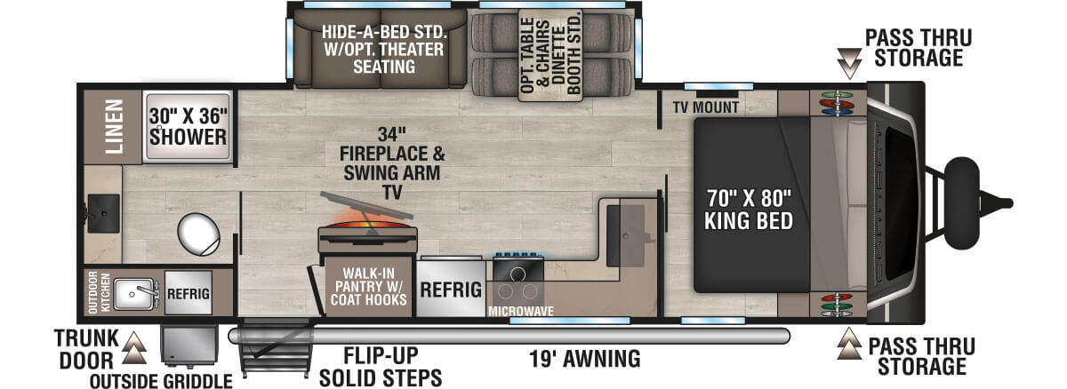 2027 KZ RV Connect C271RBK Travel Trailer Floorplan