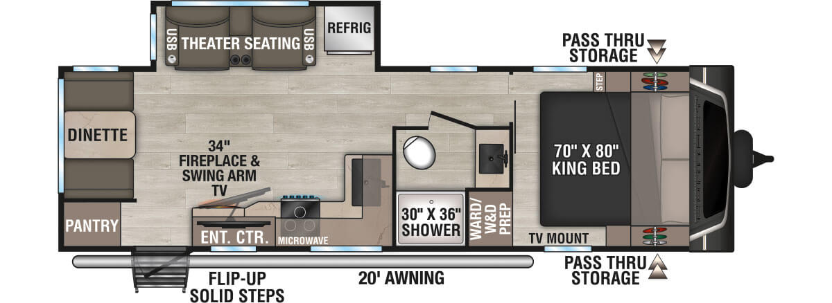 2027 KZ RV Connect C271RL Travel Trailer Floorplan