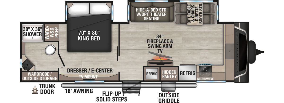 2027 KZ RV Connect C282FKK Travel Trailer Floorplan