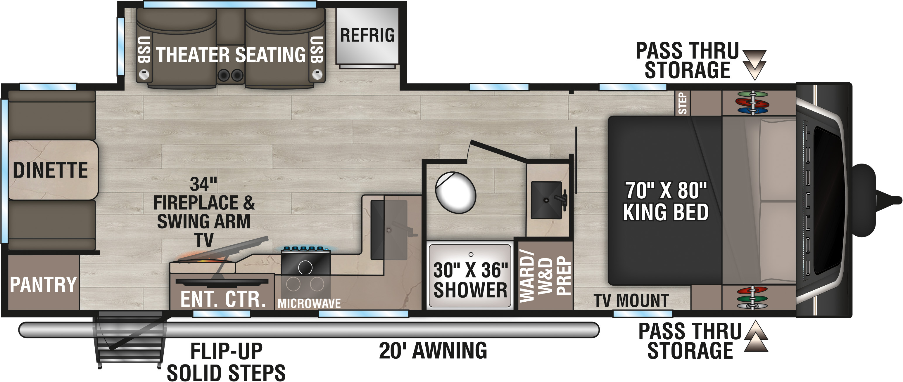 2027 KZ RV Connect C271RL Travel Trailer Floorplan