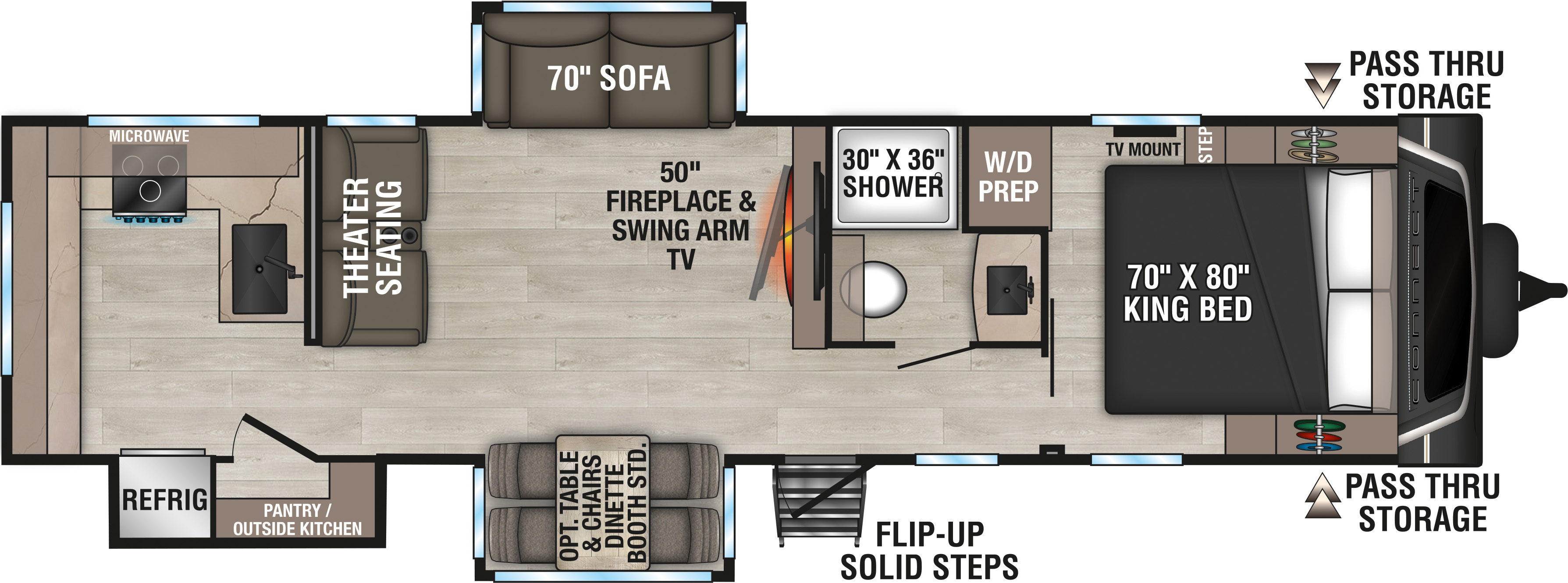 2027 KZ RV Connect C303RK Travel Trailer Floorplan