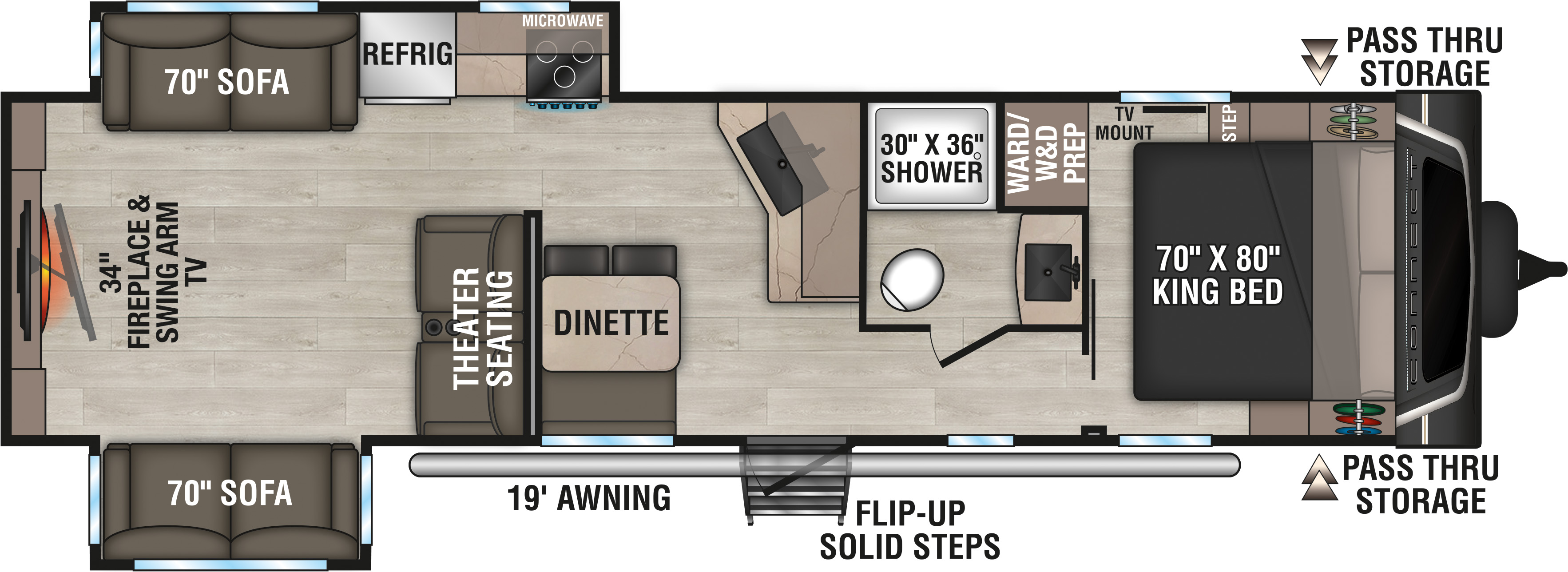 2027 KZ RV Connect C312RE Travel Trailer Floorplan