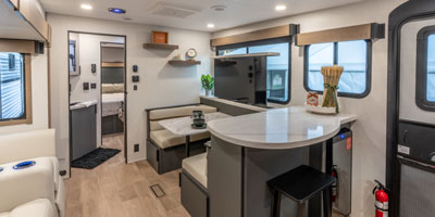 2026 KZ RV Domani DM241ML Travel Trailer Barstool and Drink Cooler