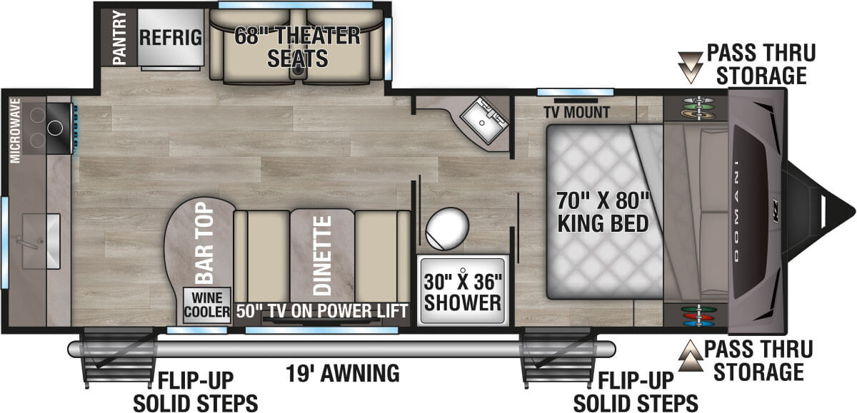 2027 KZ RV Domani DM241ML Travel Trailer Floorplan