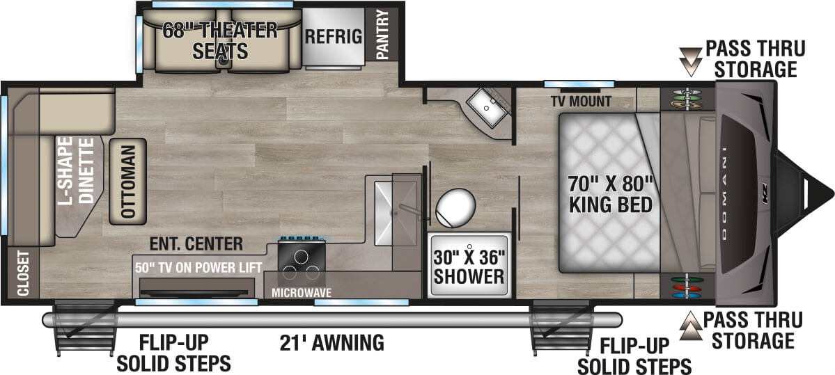 2027 KZ RV Domani DM251RL Travel Trailer Floorplan