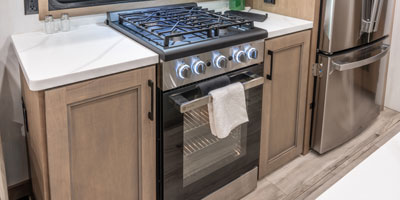 2026 KZ RV Durango D302RLT Fifth Wheel Oven and Cooktop