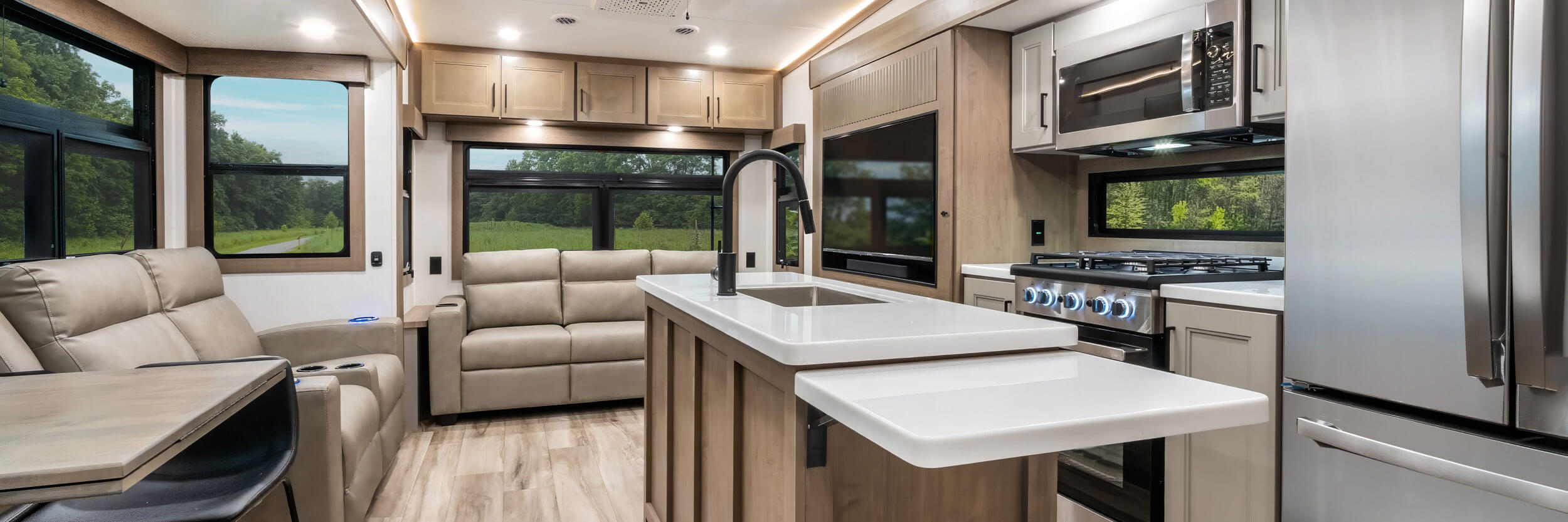 2027 KZ RV Durango D301RLT Luxury Fifth Wheel Living Room