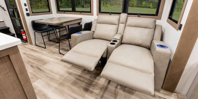 2027 KZ RV Durango D301RLT Fifth Wheel Theater Seating Reclined