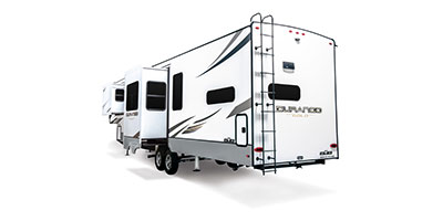 2024 KZ RV Durango Gold G391RKF Fifth Wheel Exterior Rear 3-4 Off Door Side with Slides Out