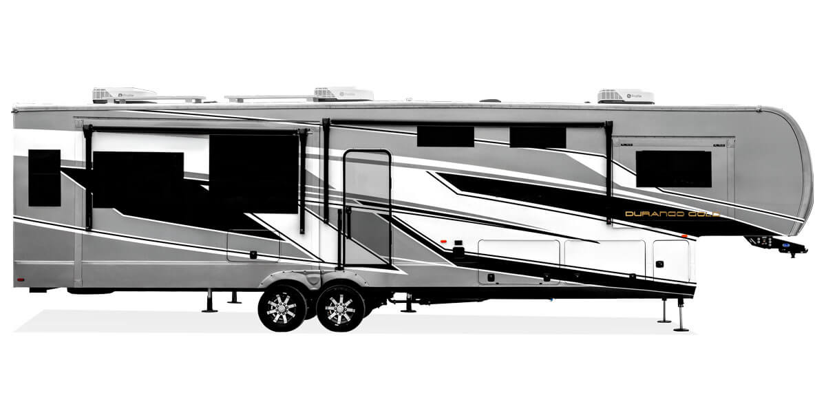 2026 KZ RV Durango Gold Fifth Wheel Grey Pearl Full Body Exterior Paint Option Side Profile